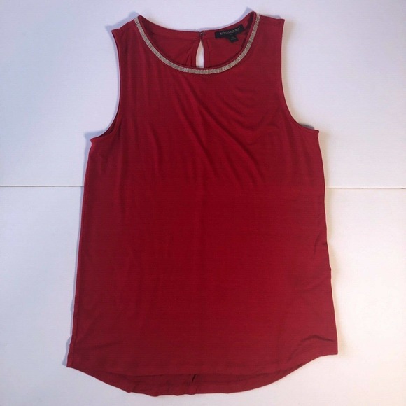 Banana Republic Red Sequin Neckline Tank Top XS - Picture 4 of 12